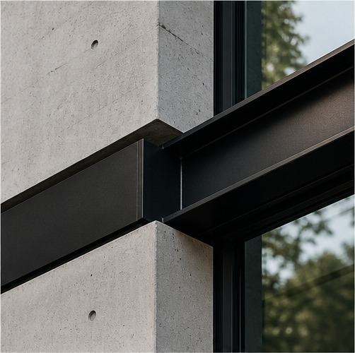 Beton und Stahl Detail